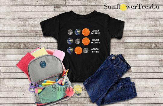 Lunar Solar Apocalypse Shirt for Toddler, Outer Space, Astronaut Gift Tee, Funny Space Shirt,Solar System Gifts Shirt,Science Teacher Shirts