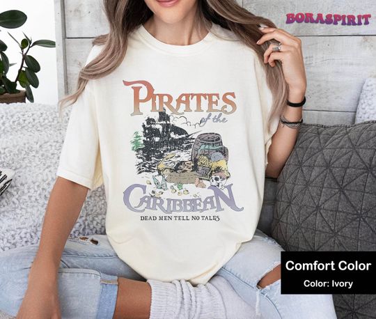 Pirates of the Caribbean Disney Shirt, Vintage Disney Shirt, Dead Men Tell No Tales Shirt
