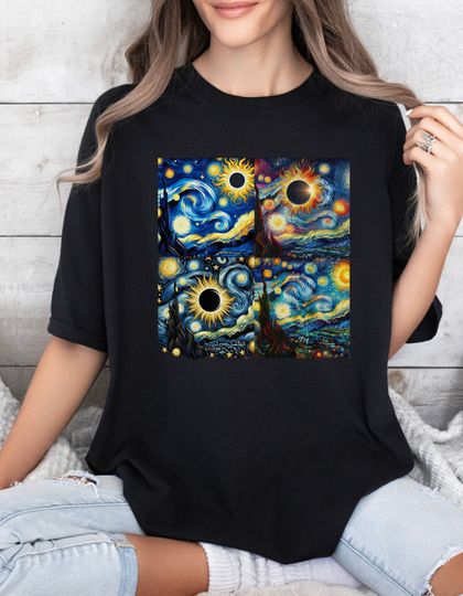 Van Gogh Total Solar Eclipse 2024, Van Gogh Starry Night
