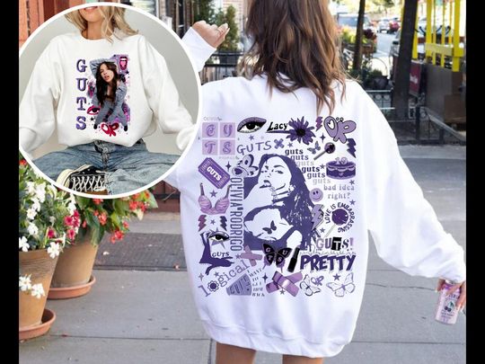 Olivia Guts Tour 2024 Sweatshirt, Olivia Rodrigo Guts Shirt, Olivia Track List Aesthetic Merch, Olivia New Album Guts Hoodie Gift for fans