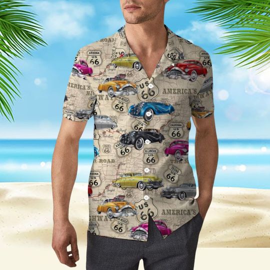 Amazing Vintage Retro Muscle Car Trendy Hawaiian Shirt
