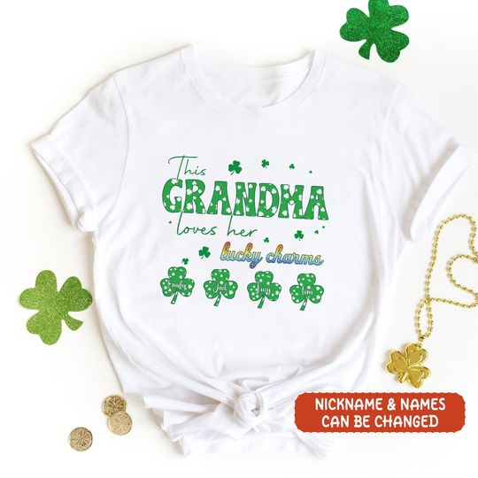 Personalized This Grandma Loves Her Lucky Charms Patrick's