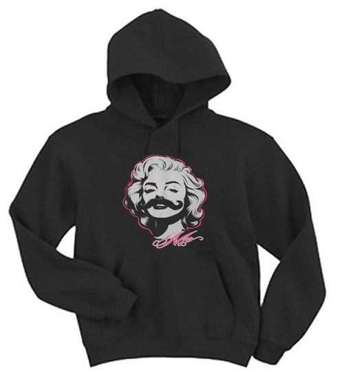Hoodie / Marilyn Monroe Moustache