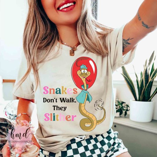 Funny Sir Hiss Snakes Don't Walk They Slither Vintage 90s T-shirt