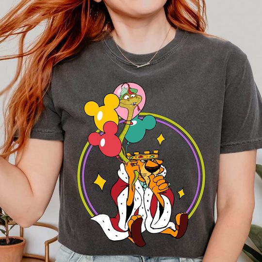 Retro Prince John And Sir Hiss Mickey Balloon Comfort Colors Shirt