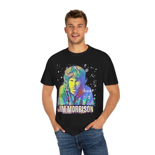 Jim Morrison Graphic T-Shirt, Rock band T-shirt