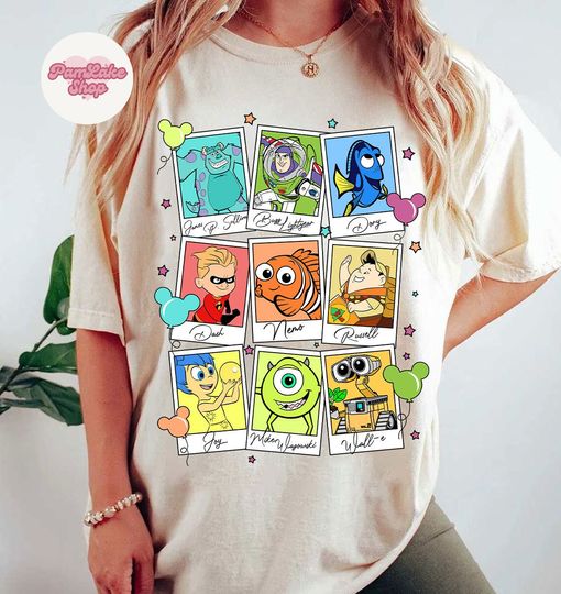 Disney Pixar Characters T-shirt, Disney Toy Story shirt, Finding Nemo Tee,  Disneyland Pixar Fest 2024