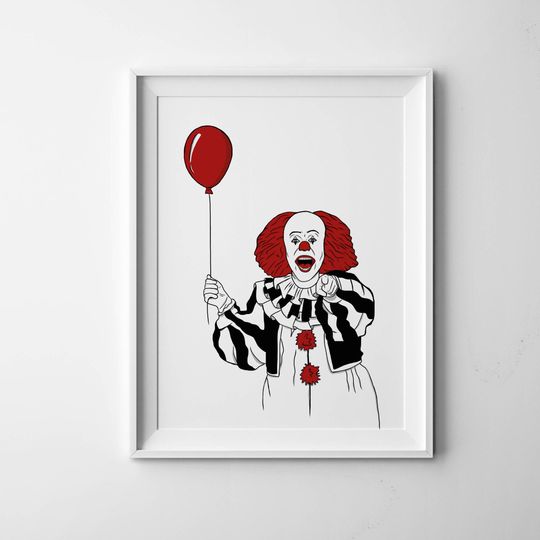 IT Poster, Pennywise Poster, Wall Decor