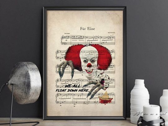 IT Poster, Pennywise Poster, Wall Decor