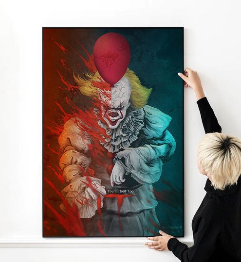 IT Poster, Pennywise Poster, Wall Decor
