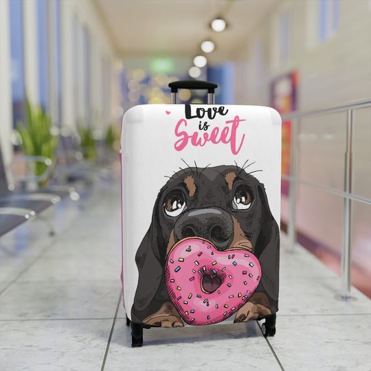 Dachshund Luggage Cover,  Cute Travel Gift