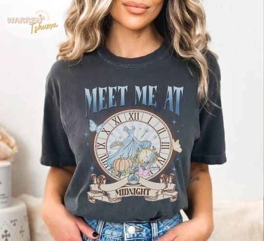 Disney Meet Me at Midnight Shirt, Princess Era Cinde Princess Shirt, Disney Princess Shirt
