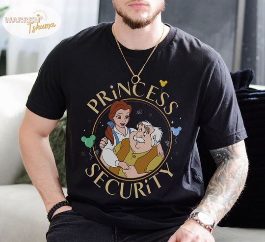 Maurice And Belle Princess Security Shirt, Beauty And The Beast, Disney Dad Tee