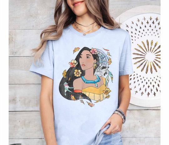 Vintage Disney Pocahontas Dreamcatcher Watercolor Shirt