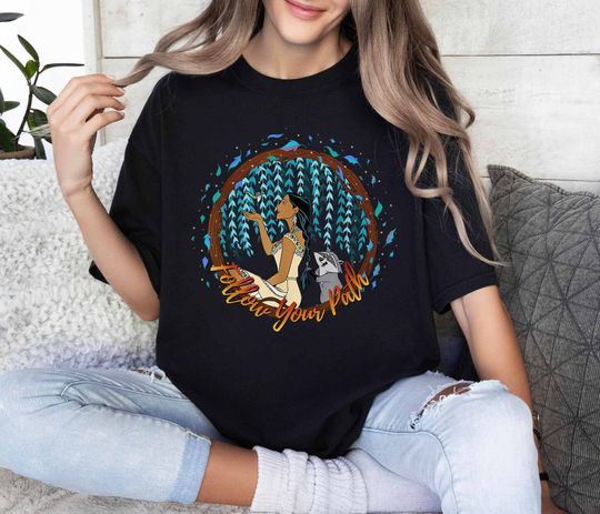 Discover Follow Your Own Path Disney Meeko Pocahontas Shirt