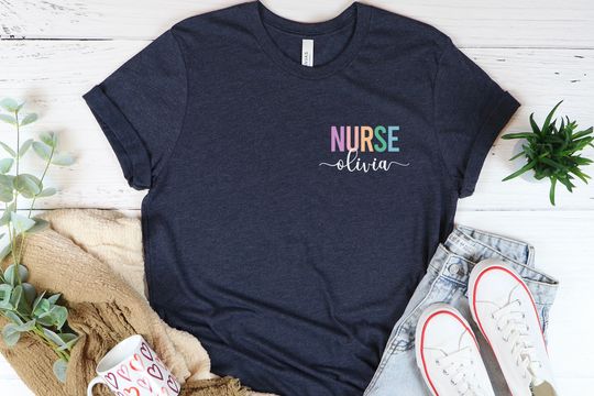 Personalized Nurse Pocket Shirt,Custom RN Gift,Registered Nurse