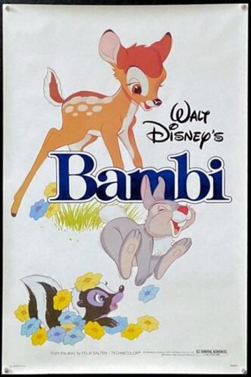 Disney Bambi 1982 Movie Poster