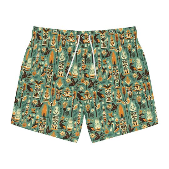Island Whispers || Disney Adventureland Enchanted Tiki Room Swim Trunks