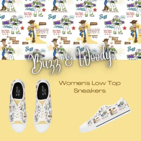 Disney Toy Story Sneakers, Toy Story Shoes, Woody Sneakers, Buzz Lightyear Shoes