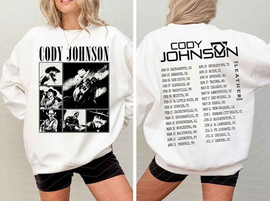Cody Johnsonn The Leather Tour 2024 Double Sided Sweatshirt