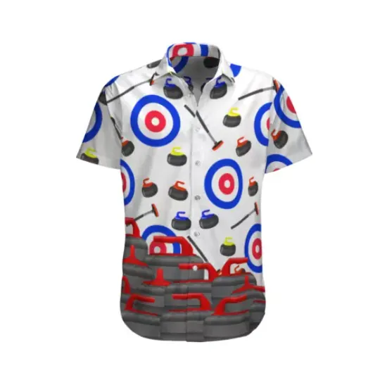 Pattern Curling Empire With All Hawaiian, Summer Party Shirt, Buttom Down Shirt