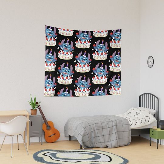 Happy Birthday Stitch Disney Tapestry
