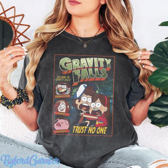 Disney Gravity Falls Trust No One Scared Dipper & Mabel Shirt, Magic Kingdom Holiday T-Shirt