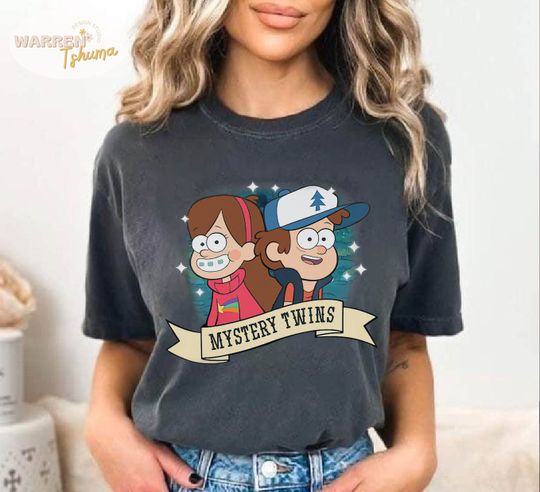 Disney Gravity Falls Mystery Twins Mabel N Dipper T-Shirt, Gravity Falls Shirt