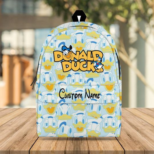 Donald Duck Backpack, Custom Disney Donald Bag, Back To School Bag