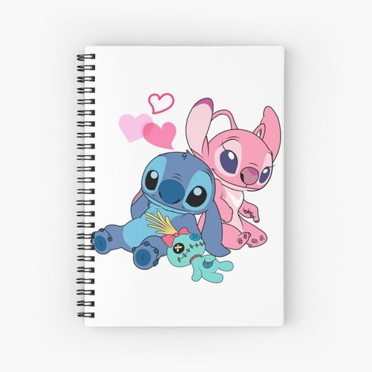 Discover Stitch Angel Love Disney Spiral Notebook