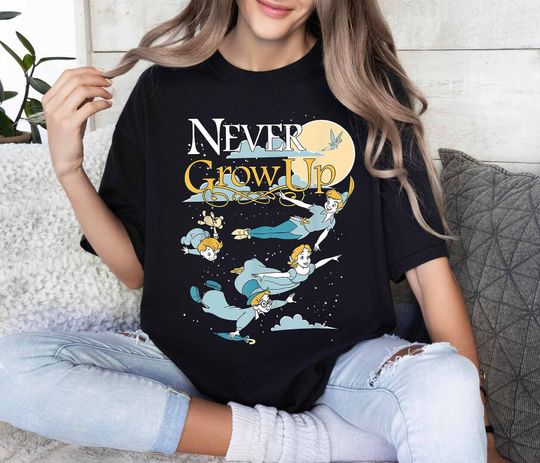 Never Grow Up Peter Pan Shirt, Disney Peter Pan Shirt