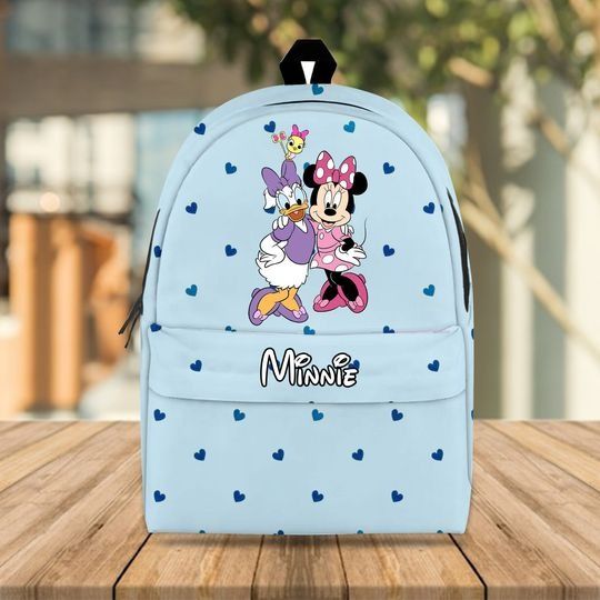 Daisy Duck X Minnie Mouse Backpack, Custom Disney Mouse Bag, Back To School Bag