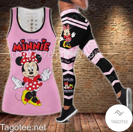 Disney Minnie Mouse Hollow Tanktop or Legging, Gift Idea For Fans