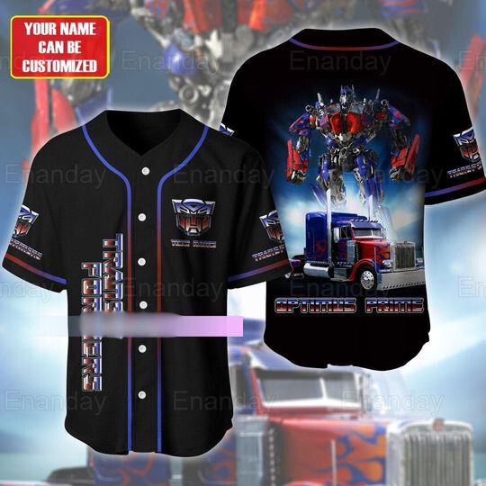 Custom Optimus Prime Jersey Shirt, Transformers Baseball Jersey, Optimus Prime Baseball Shirt, Vintage Robot Jersey, Optimus Prime Gift