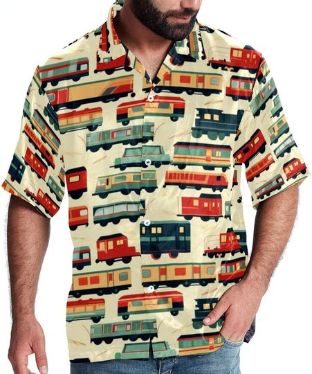 Car Characters Hawaiian T-Shirt, Aloha Beaches Button Up Shirt
