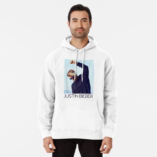 Justin Bieber Official Blue Shades Fist  Pullover Hoodie