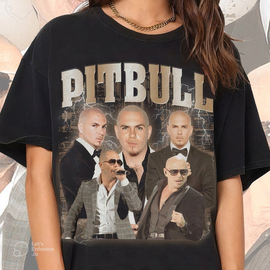 Vintage 90s Graphic Style Pitbull Rap T-Shirt, Sweatshirt, Hoodie, 90s Bootleg Shirt, Retro Pitbull Graphic Tee Gift For Fan Unisex Shirt