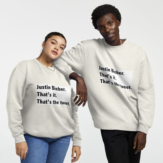 Justin Bieber Tweet Pullover Sweatshirt