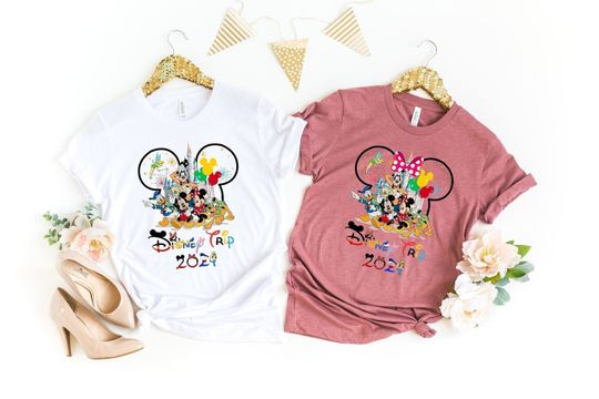2024 Disney Trip T-Shirt, Minnie Mickey & Friends Matching Family Disney Vacation