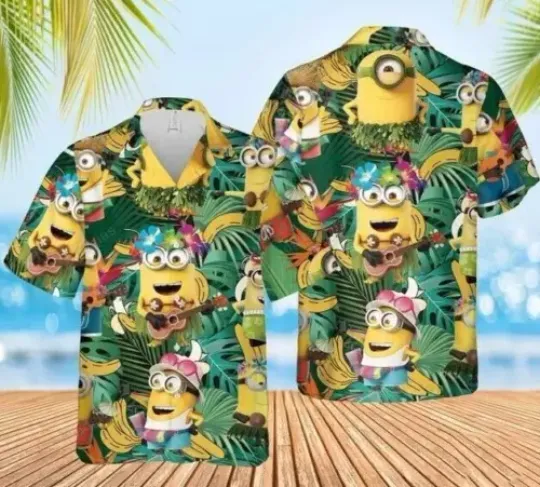 Banana Hawaiian Shirt, Summer Party Shirt, Banana Shirt Short Sleeve
