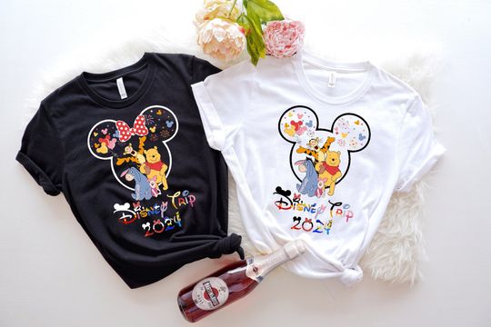 Custom Winnie The Pooh Family Disney Shirt, Disney Trip Shirts, 2024 Disney Family