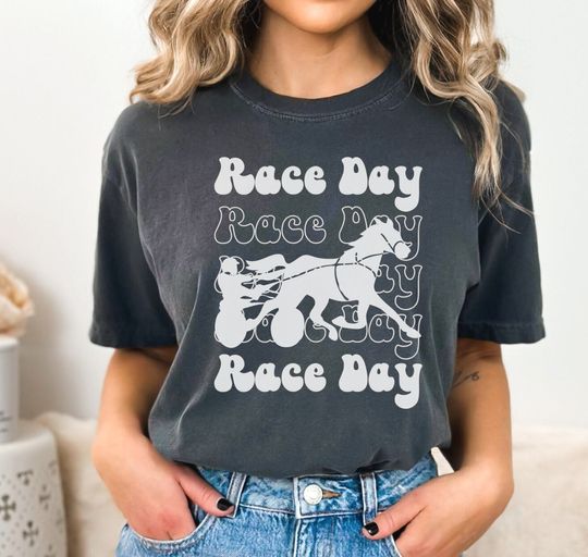 Harness Race Day Shirt, Harness Racing Top For Women, Mom Harness Race t-shirt, Harness Racing Season tee, Harness Race tee, Retro garment