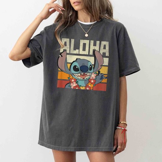 Vintage Aloha Stitch Disney Summer Shirt