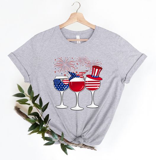 4th Of July Shirt, Red Wine Blue, Patriotic Shirt, Independence Day