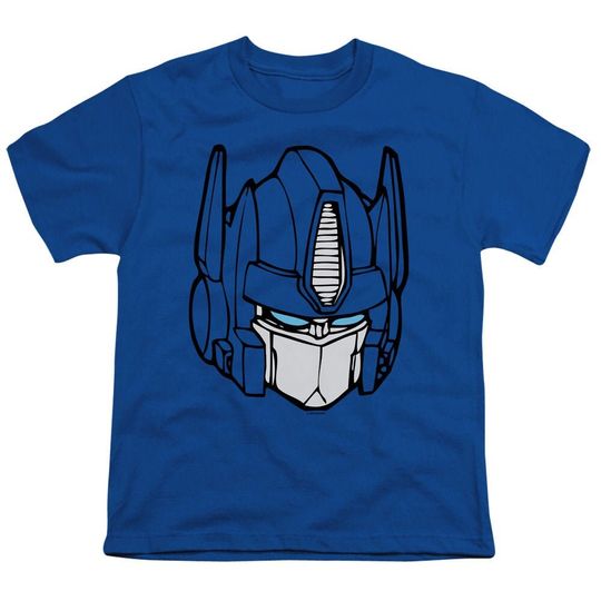 Transformers Optimus Prime Face Kid's Royal T-Shirts