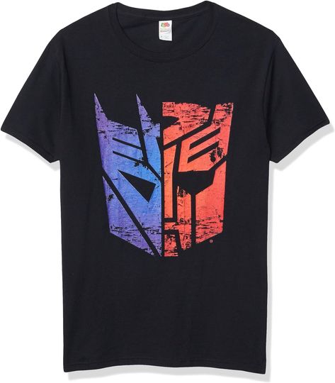 Transformers Men's Split Logo Basic Solid Tee