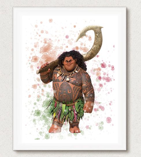 Moana Princess, Disney poster, art decoration
