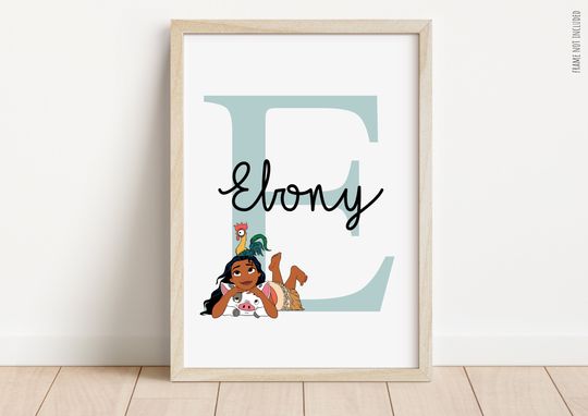 Moana Princess, Disney poster, art decoration