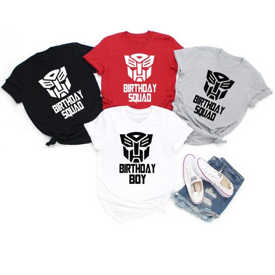 Birthday Boy Transformer Shirt, Birthday Squad Trans4mer Shirt, Family Matching Birthday Shirts, Birthday Boy Shirt, Transformer Shirt