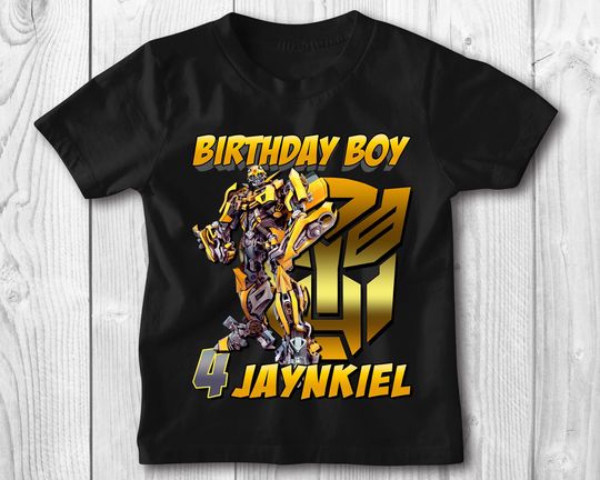 Bumblebee birthday shirt, personalized gift, birthday, custom shirt, birthday gift, custom, birthday shirt, Bumblebee, Transformers